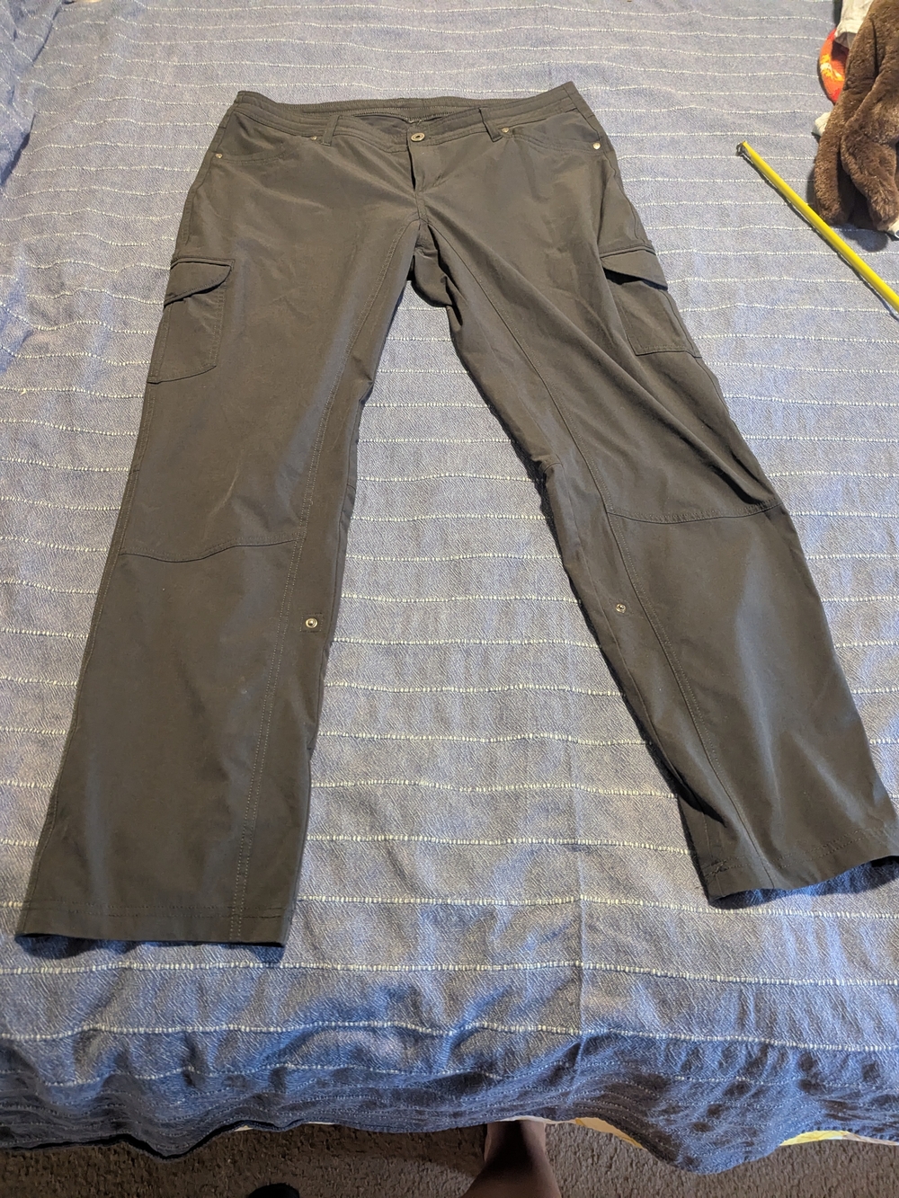 Kuhl Women's Black Cargo Pants with Side Flap Pockets, 14